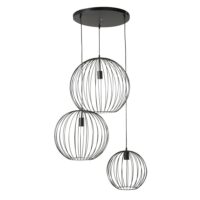 Suspension 3 globes filaires noirs Maisons du Monde