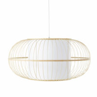 Suspension en bambou et toile blanche D92 Maisons du Monde