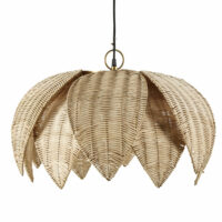 Suspension fleur en fibre végétale tressée Maisons du Monde