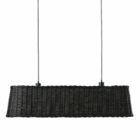 Suspension panier en rotin tressé noir 102x28 Maisons du Monde