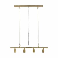 Suspension rampe 4 douilles en métal doré effet vieilli Maisons du Monde