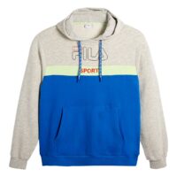 Sweat à capuche Lenzo Bleu + Gris Chiné Fila