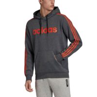 Sweat à capuche Linear Gris Chiné Foncé adidas performance