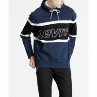 Sweat à capuche Logo Colorblock Bleu Marine Levi's