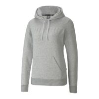 Sweat à capuche avec poches et logo Gris Clair Chiné Puma