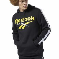 Sweat à capuche gros logo Noir Reebok