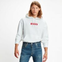 Sweat à capuche logo Boxtab Blanc - Noir Levi's