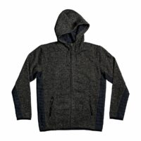 Sweat à capuche zippé matelassé Keller Noir - Dark Grey Heather - Gris Anthracite Quiksilver