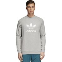 Sweat à col rond Trefoil Gris Chiné adidas Originals