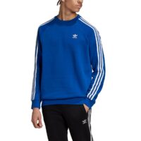 Sweat col rond 3 bandes petit logo Trefoil Bleu adidas Originals