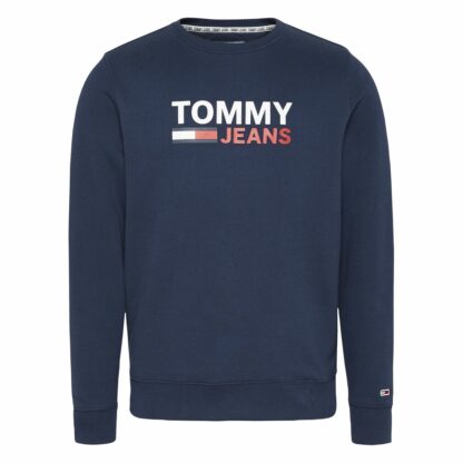 Sweat col rond Corp Logo Bleu Marine - Gris Chiné Tommy Jeans