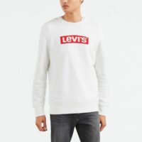 Sweat col rond Graphic Crew Box Tab Logo Blanc Levi's