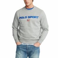 Sweat col rond Polo Sport Gris Chiné - Blanc Polo Ralph Lauren