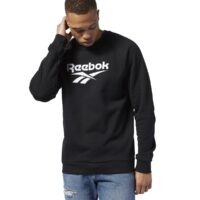 Sweat col rond gros logo Noir Reebok