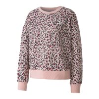 Sweat col rond imprimé léopard Rose Puma