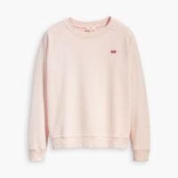 Sweat col rond logo Gris;Rose Pêche Levi's