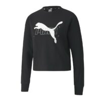 Sweat col rond logo Noir Puma