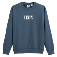 Sweat col rond logo Serif Bleu Indigo Levi's