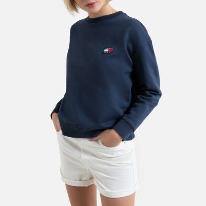 Sweat col rond manches longues Rose;Marine Tommy Jeans
