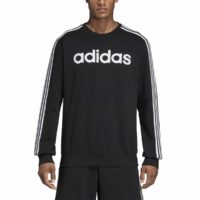 Sweat col rond molleton 3 bandes Noir adidas performance