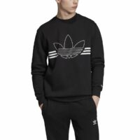 Sweat col rond molleton Outline Noir adidas Originals