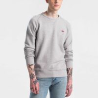 Sweat col rond petit logo Batwing Gris Chiné Levi's