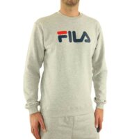 Sweat imprimé col rond Gris Chiné - Noir - Gris - Bleu Marine - Blanc Fila