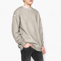 Sweat oversize col rond imprimé