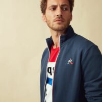 Sweat zippé Essentiel n°2 Rouge - Bleu - Noir - Bleu Marine - Gris Chiné Le Coq Sportif