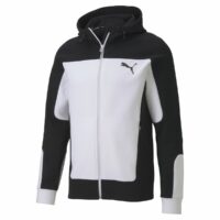 Sweat zippé à capuche Evostripe Blanc/Noir Puma