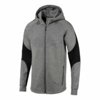 Sweat zippé à capuche Evostripe Gris Chiné - Noir Puma