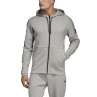 Sweat zippé à capuche Id Stadium Gris Chiné adidas performance