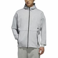 Sweat zippé à capuche Id Sweat Bleu - Gris - Gris Chiné adidas performance