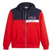 Sweat zippé à capuche Landers Rouge/Bleu Fila