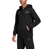 Sweat zippé capuche Linear Noir adidas performance