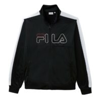 Sweat zippé col montant logo Noir Fila