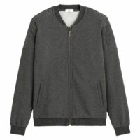 Sweat zippé col teddy Gris Anthracite Chiné LA REDOUTE COLLECTIONS