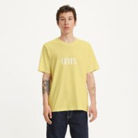 T-shirt Relaxed logo Serif Jaune - Vert D'Eau Levi's