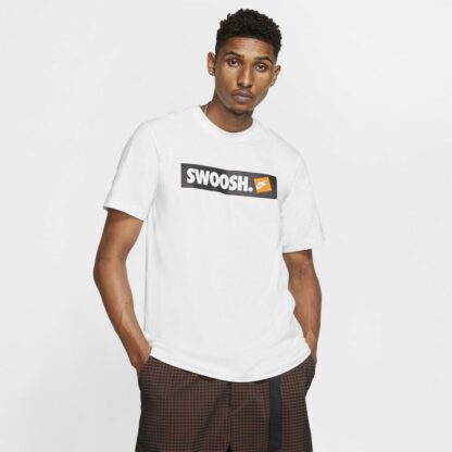 T-shirt Swoosh Blanc - Noir - Gris Chiné Nike
