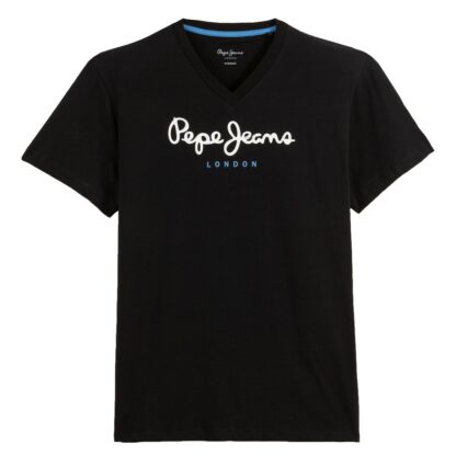 T-shirt col V Eggo Noir - Blanc - Bleu Marine Pepe Jeans