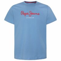 T-shirt col rond Eggo Bleu Clair Pepe Jeans