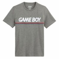 T-shirt col rond imprimé devant manches courtes Gris Chiné GAME BOY