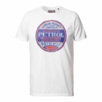 T-shirt col rond imprimé pur coton Bleu - Blanc PETROL INDUSTRIES