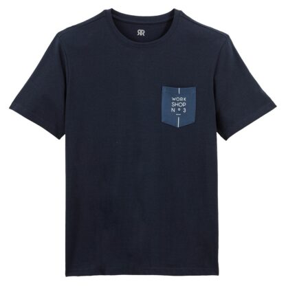 T-shirt col rond manches courtes Bleu Marine LA REDOUTE COLLECTIONS