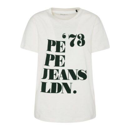 T-shirt col rond manches courtes Ecru Pepe Jeans