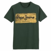 T-shirt col rond manches courtes Gris Chiné - Vert Foncé - Bleu Foncé - Noir Pepe Jeans