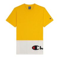 T-shirt col rond manches courtes bicolore Jaune/Blanc - Bleu Marine/Blanc Champion