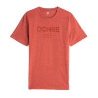 T-shirt col rond manches courtes brodé devant Rouge Chiné LA REDOUTE COLLECTIONS