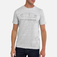 T-shirt col rond manches courtes imprimé Gris Chiné Clair LA REDOUTE COLLECTIONS