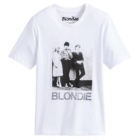 T-shirt col rond manches courtes imprimé devant Blanc LA REDOUTE COLLECTIONS